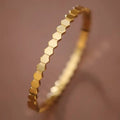 Gold Plated Hexagon Bangle
