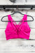 Ultra Pink Criss Cross Sports Bra