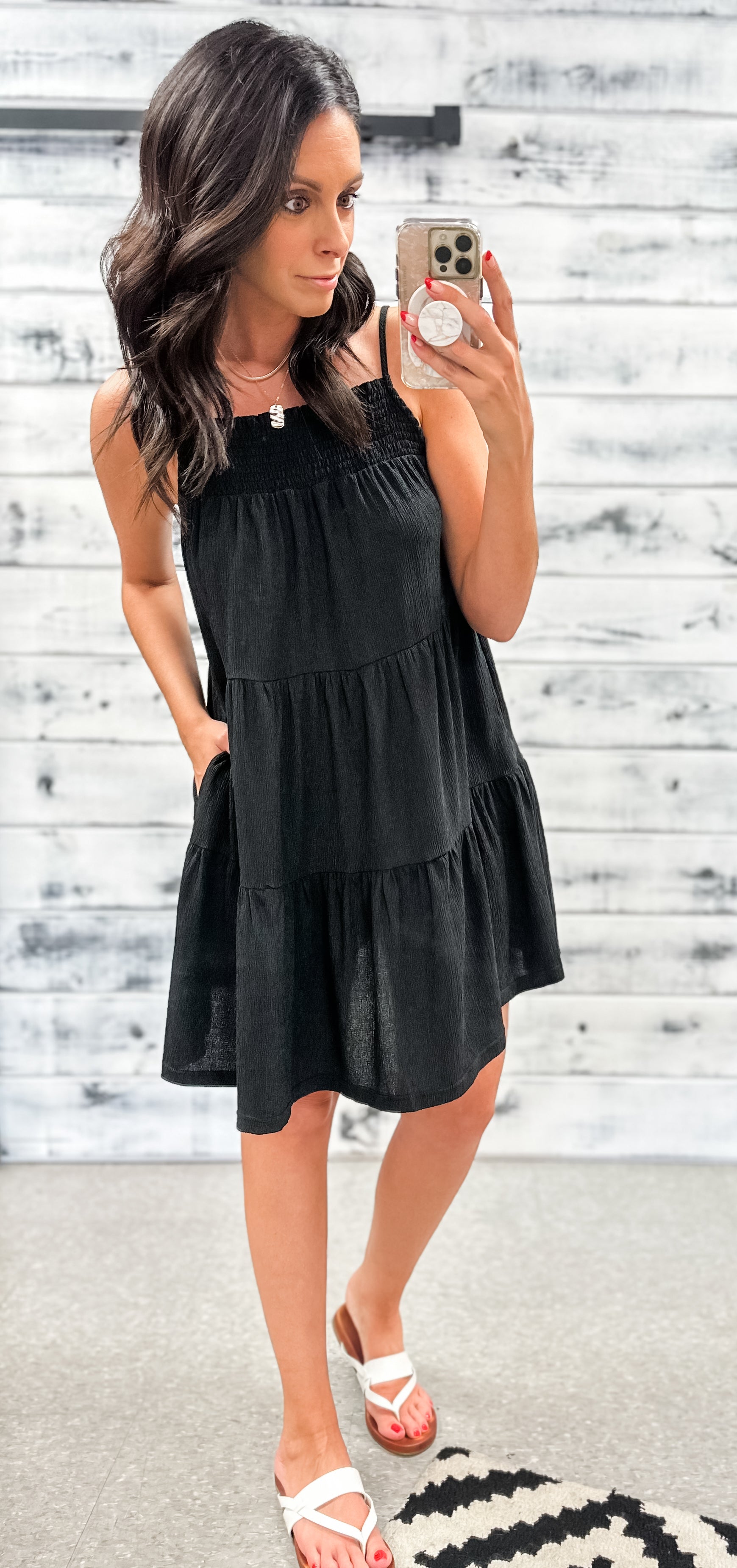 Smocked best sale babydoll dress