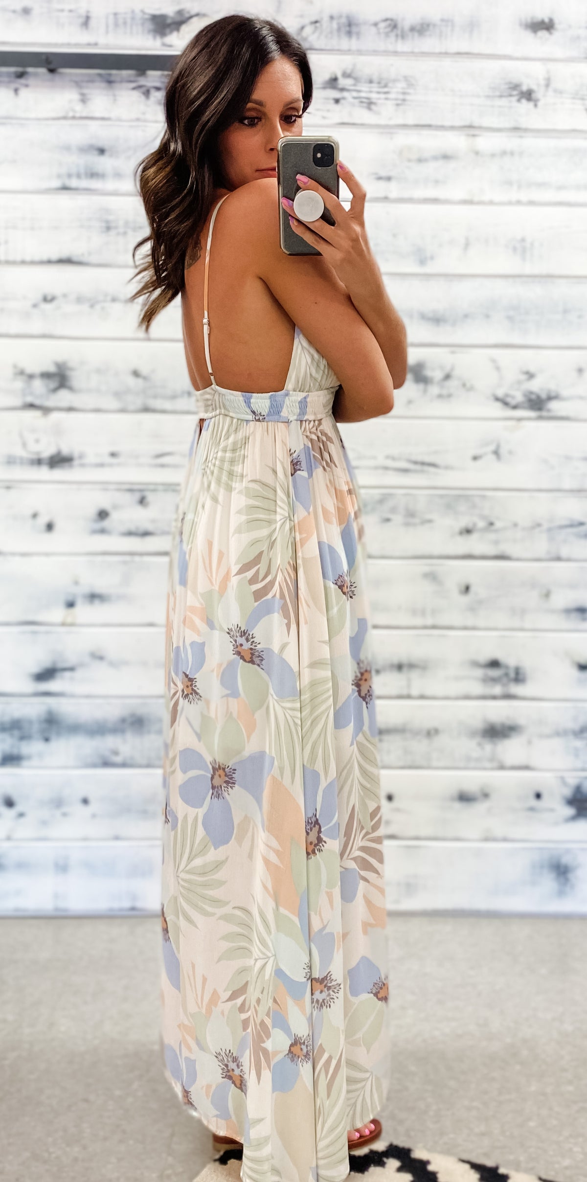 Periwinkle Tropical Plunge Maxi