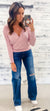Heather Berry Wrap Cropped Sweater