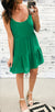 Green Tiered Ruffle Babydoll Dress
