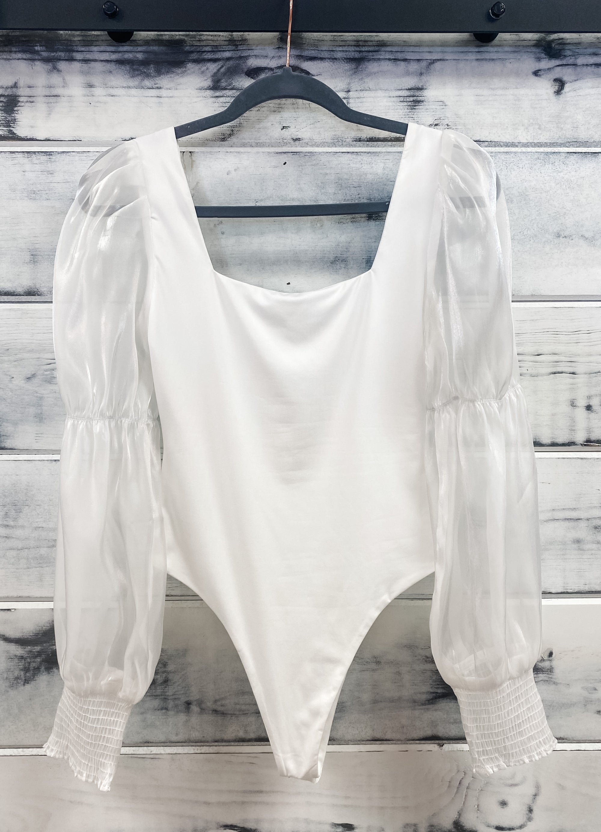 White Bodysuit - Long Sleeve Bodysuit - Scoop Neck Bodysuit - Lulus