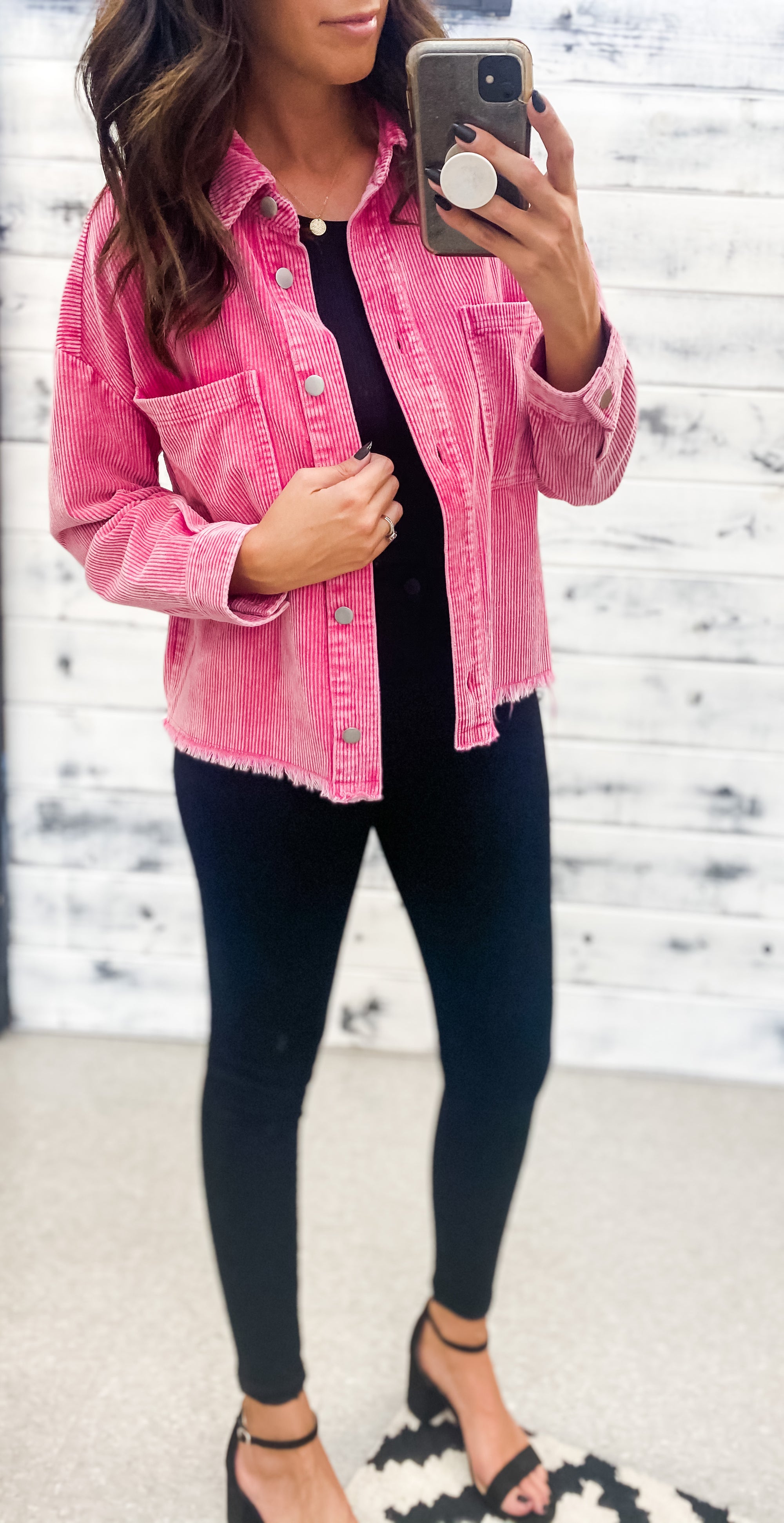 Hot pink sales corduroy jacket