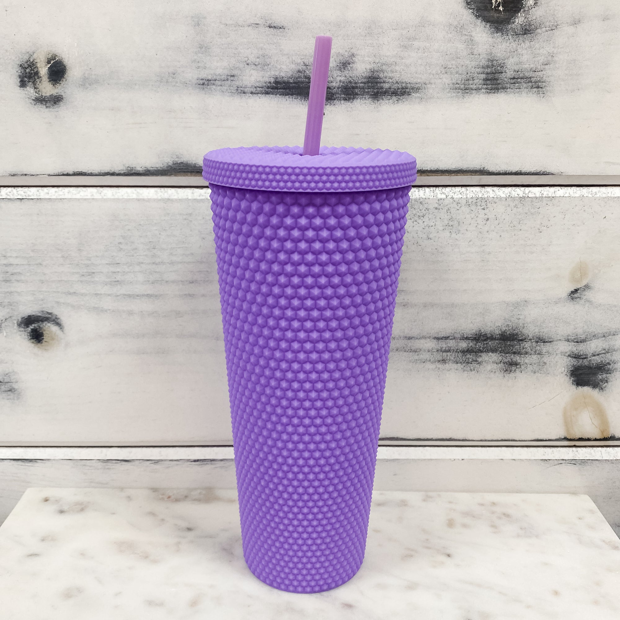 Starbucks Purple Matte Diamond Studded Tumbler Cold Drinks Straw