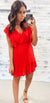 Really Red Perfect Flutter Dress