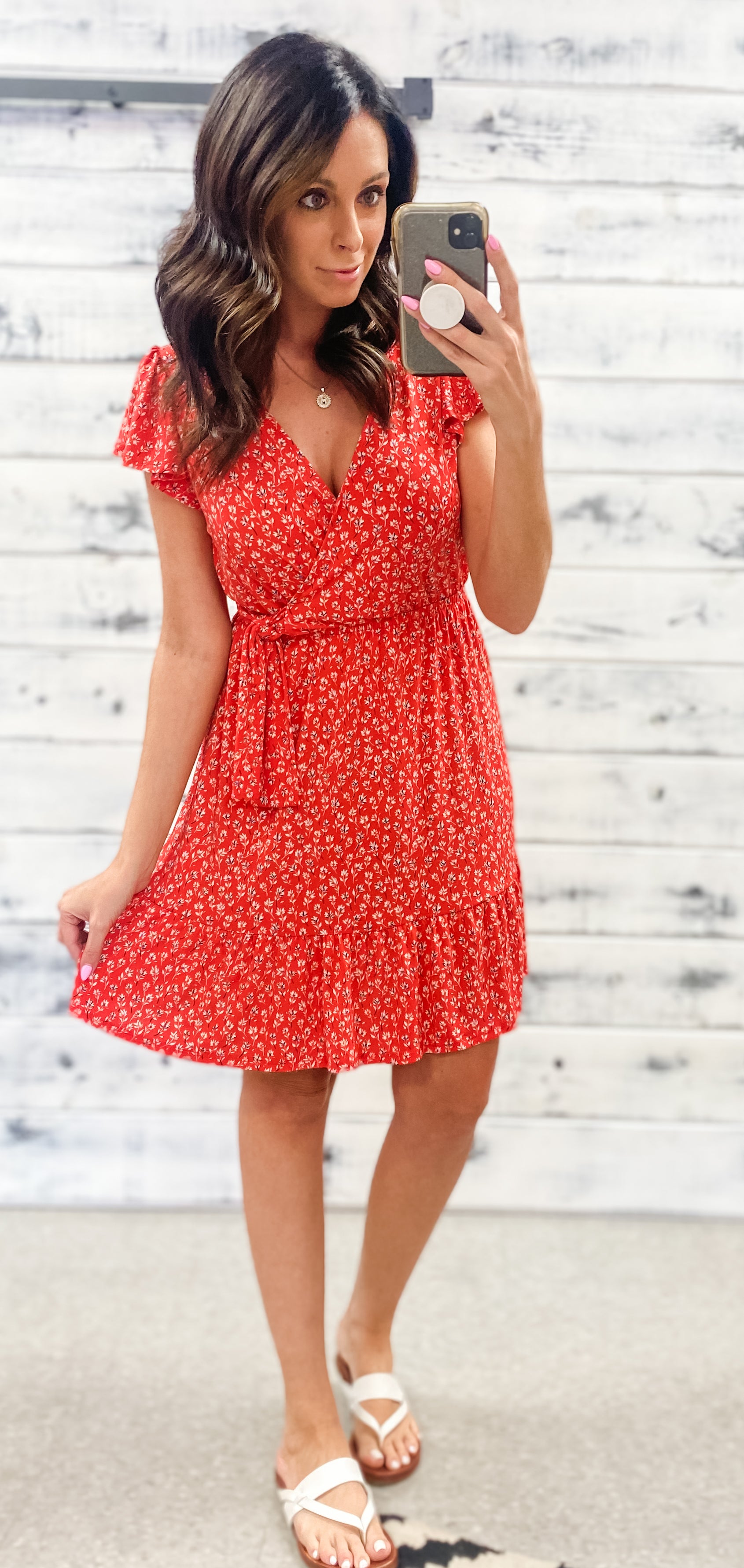 Tomato red clearance dress