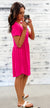 Fuchsia Pink Babydoll Scoop Dress