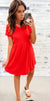 Tomato Red Babydoll Scoop Dress
