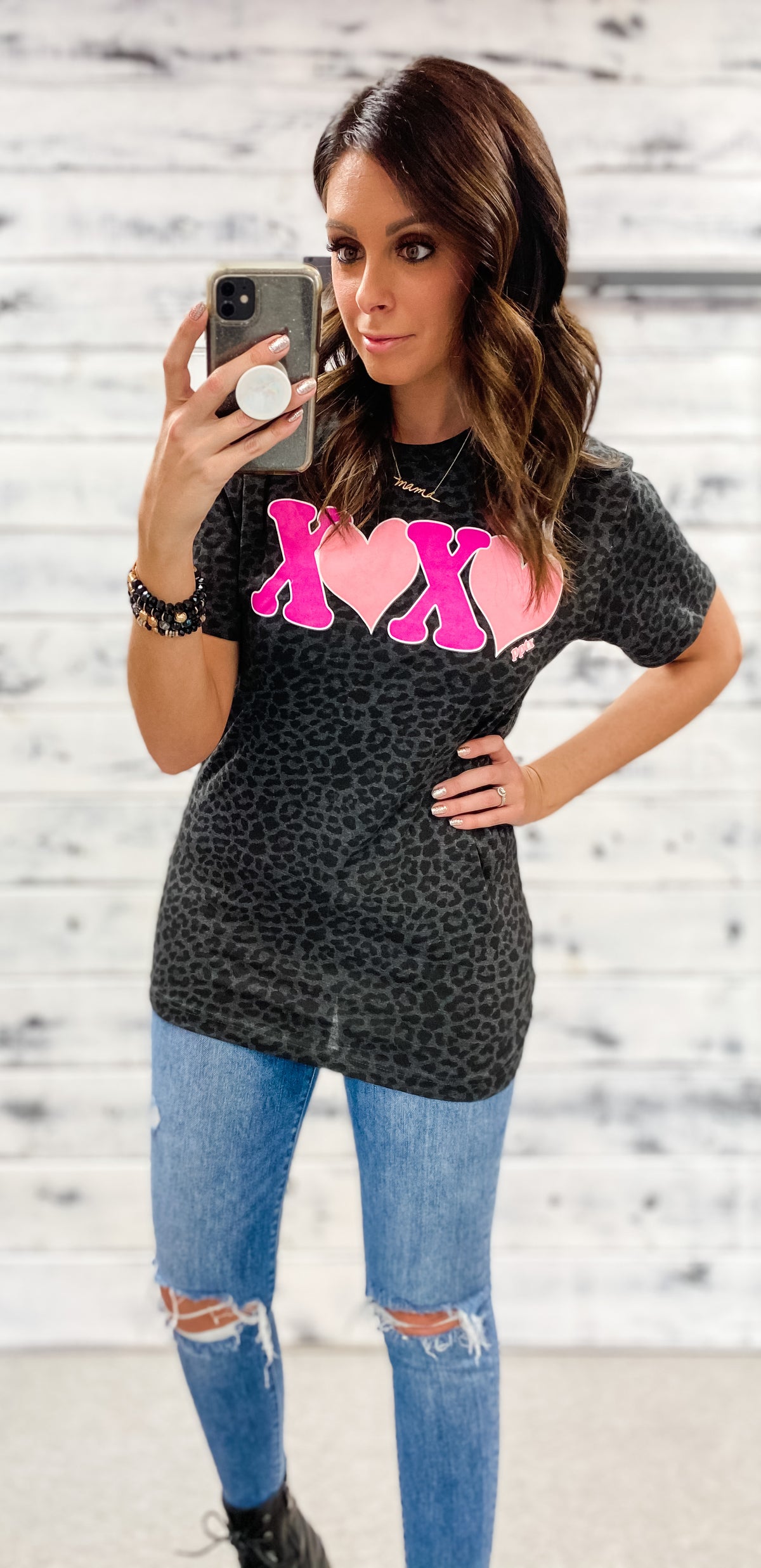 XOXO Leopard Tee
