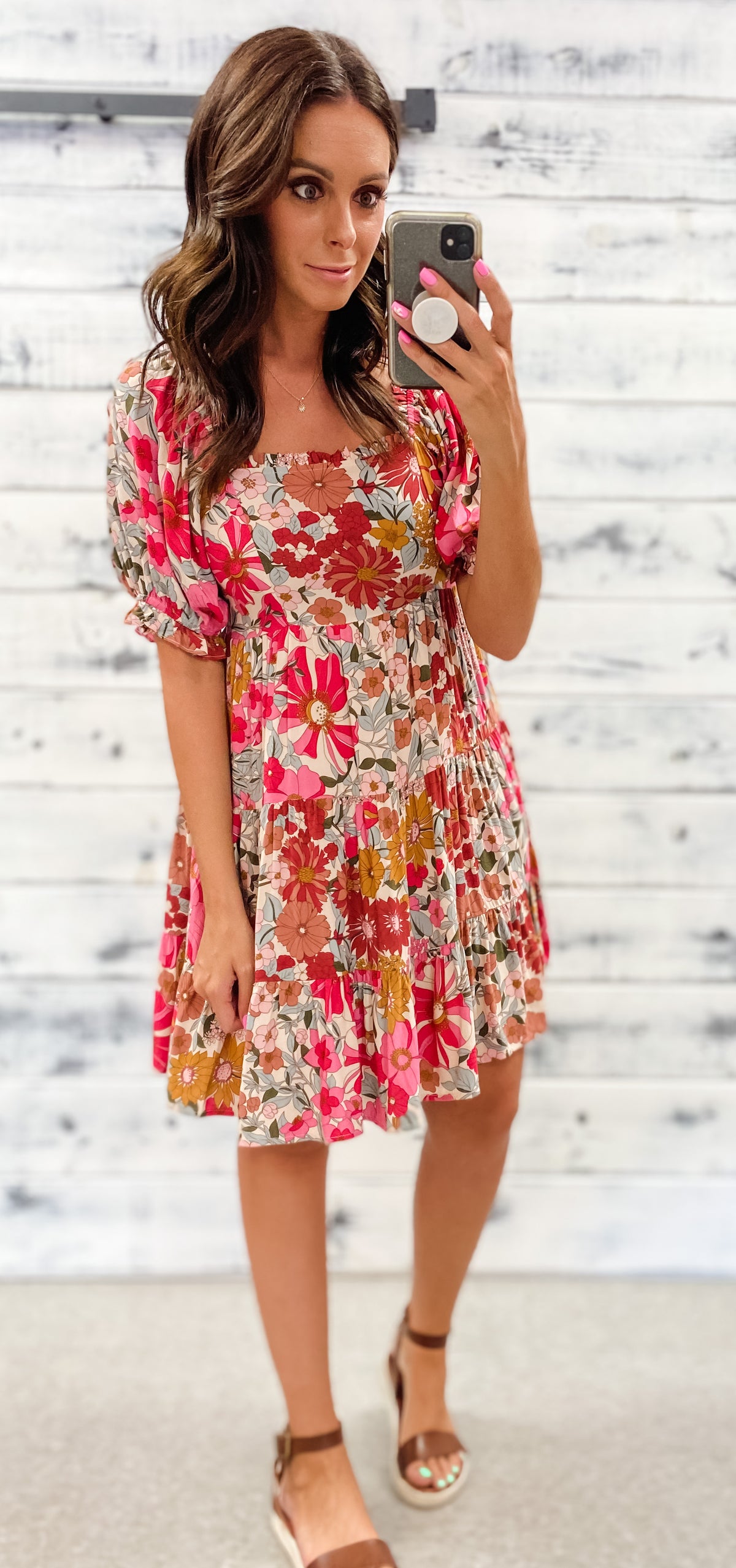 Floral Vibes Tiered Ruffle Dress