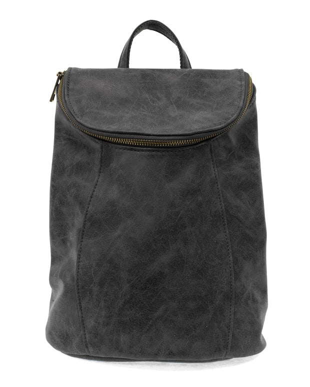 Black “Alyssa” Distressed Backpack