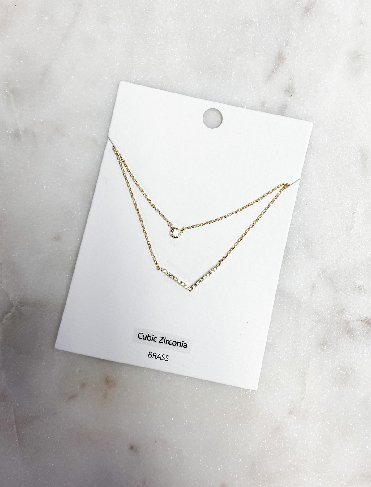 Gold V-Bar Layered Necklace