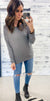Charcoal Heathered Boat Neck Top