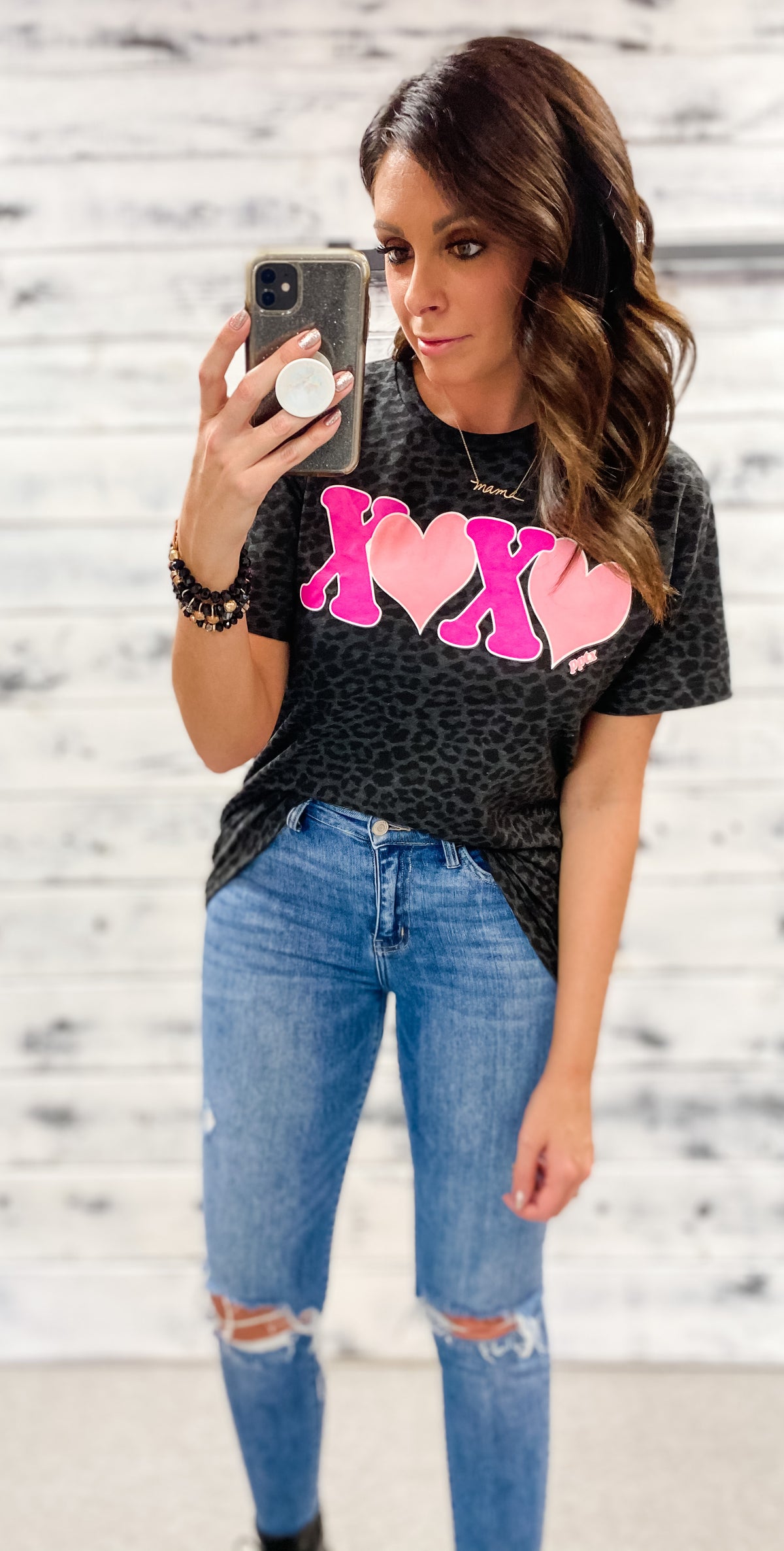 XOXO Leopard Tee