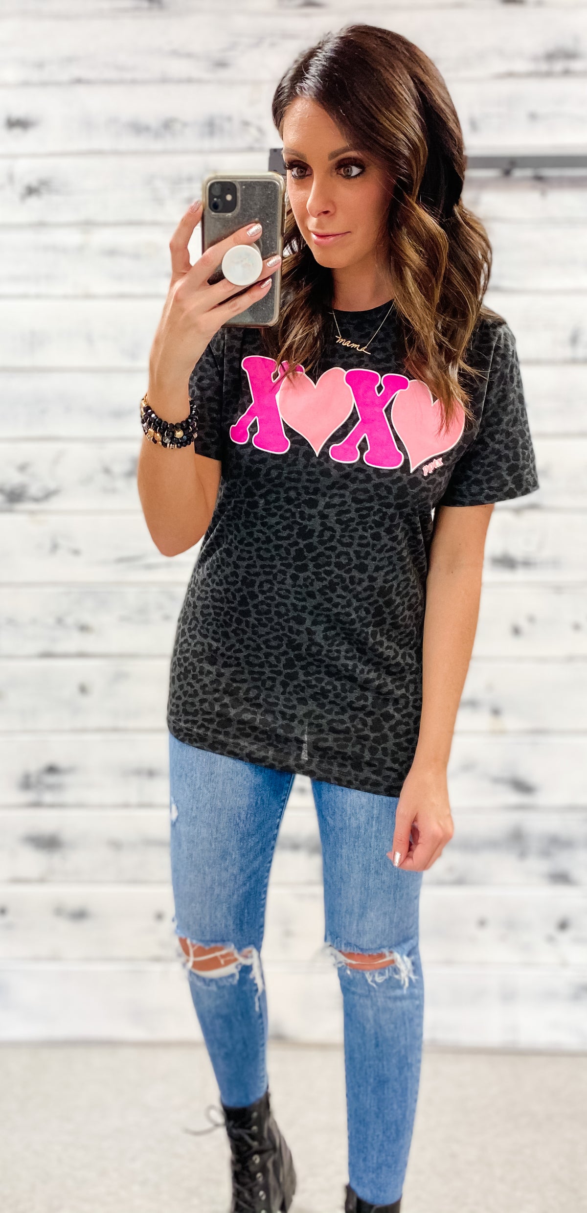 XOXO Leopard Tee