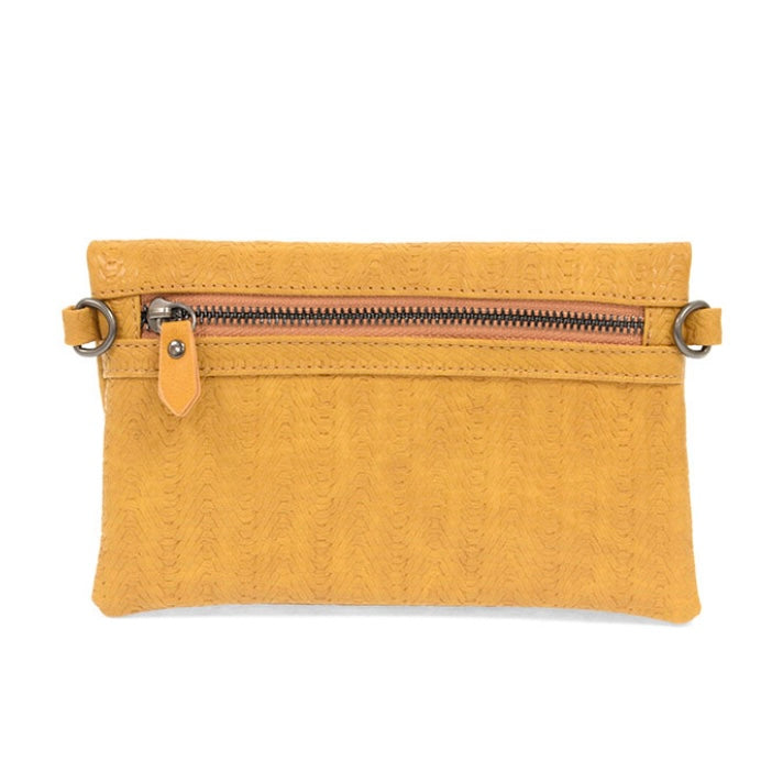Tawny Brown “Kate” Woven Crossbody Clutch