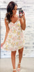 Pastel Floral Sweetheart Ruffle Dress
