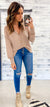 Taupe Contrast Stitch Button Henley Top