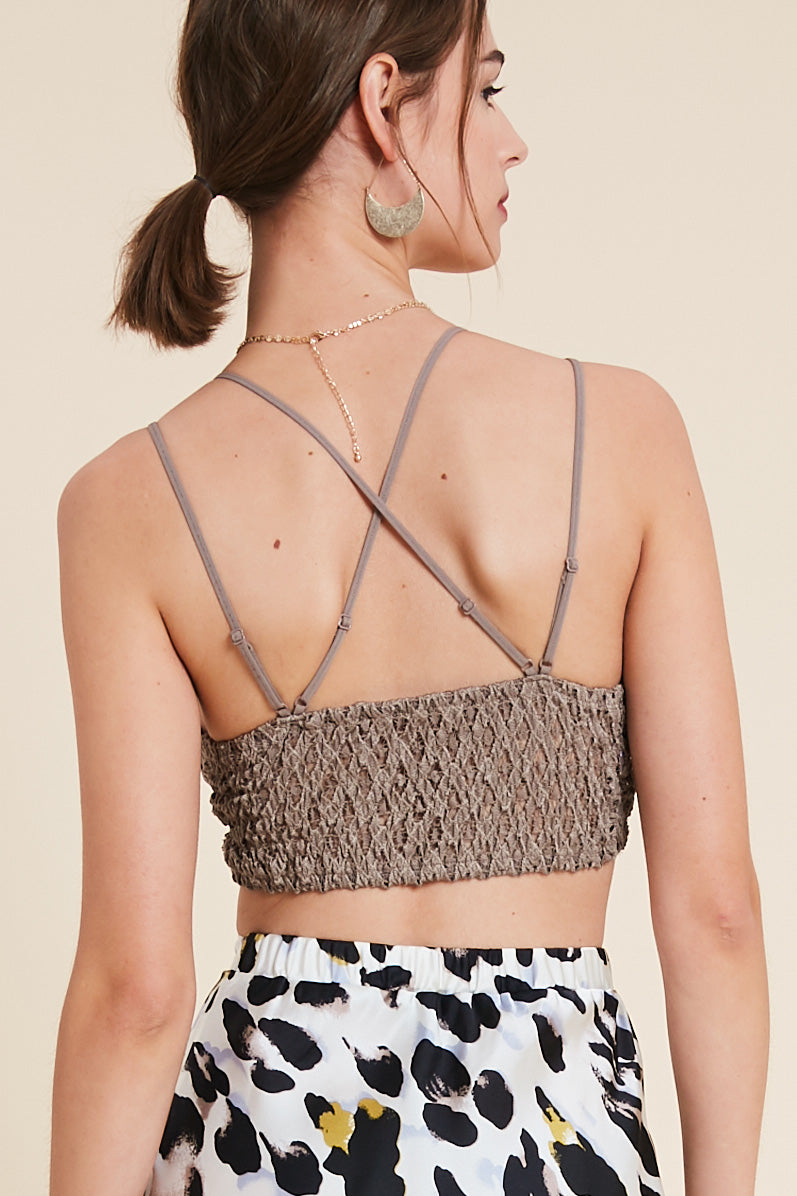 Lace and scallops bralette
