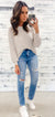 Soft Grey Cropped Pullover