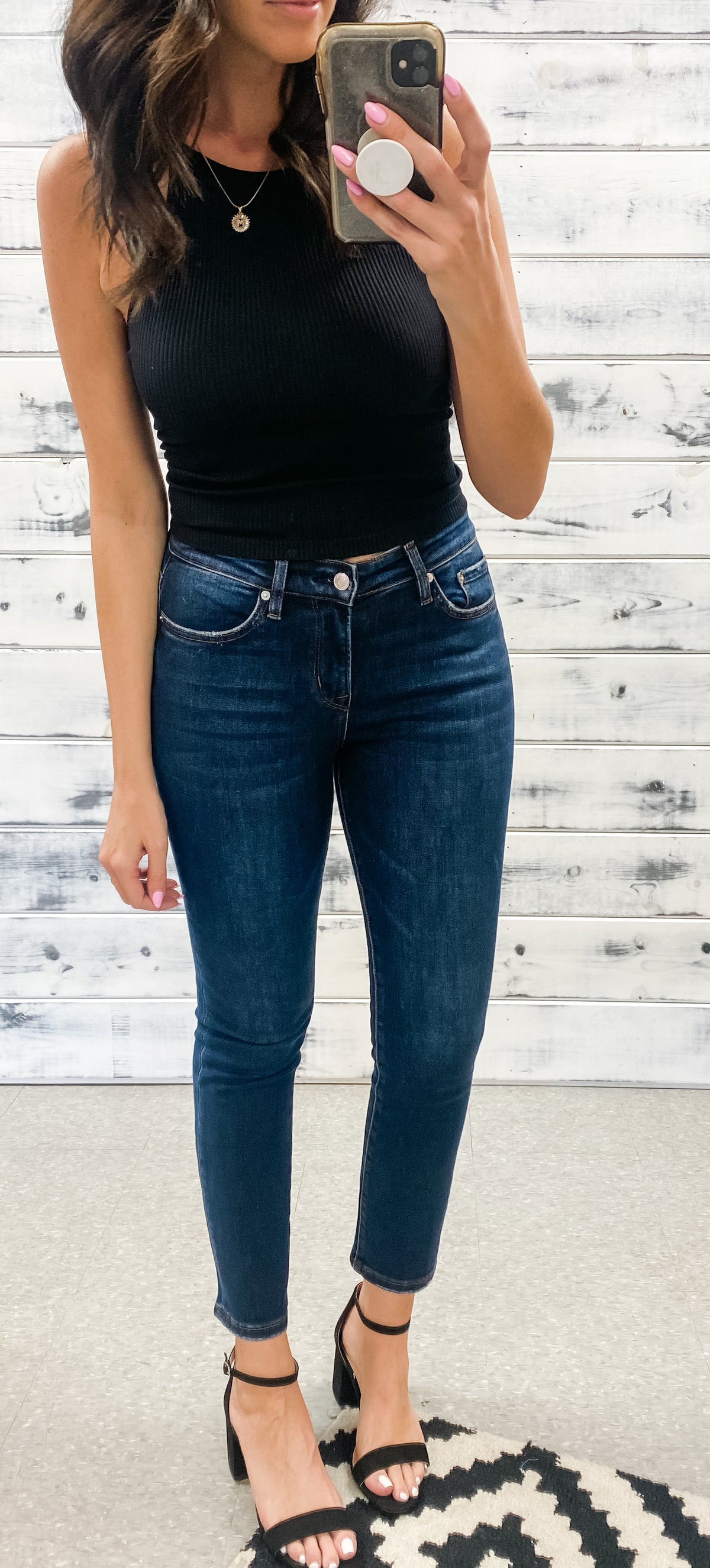 Mica Dark Mid Rise Slim Jean