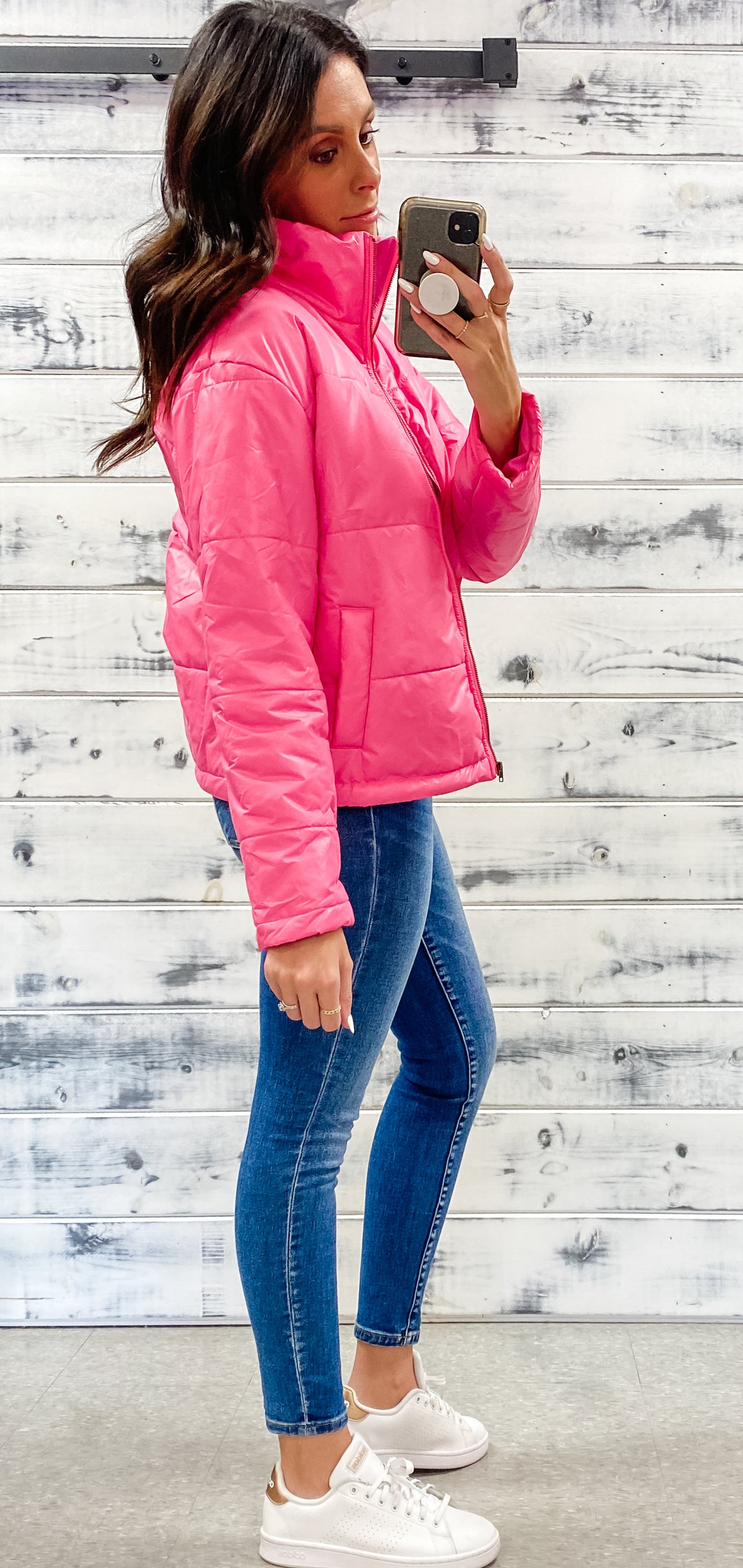 Candy Pink Puffer Jacket