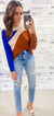 Rust & Royal Wave Sweater