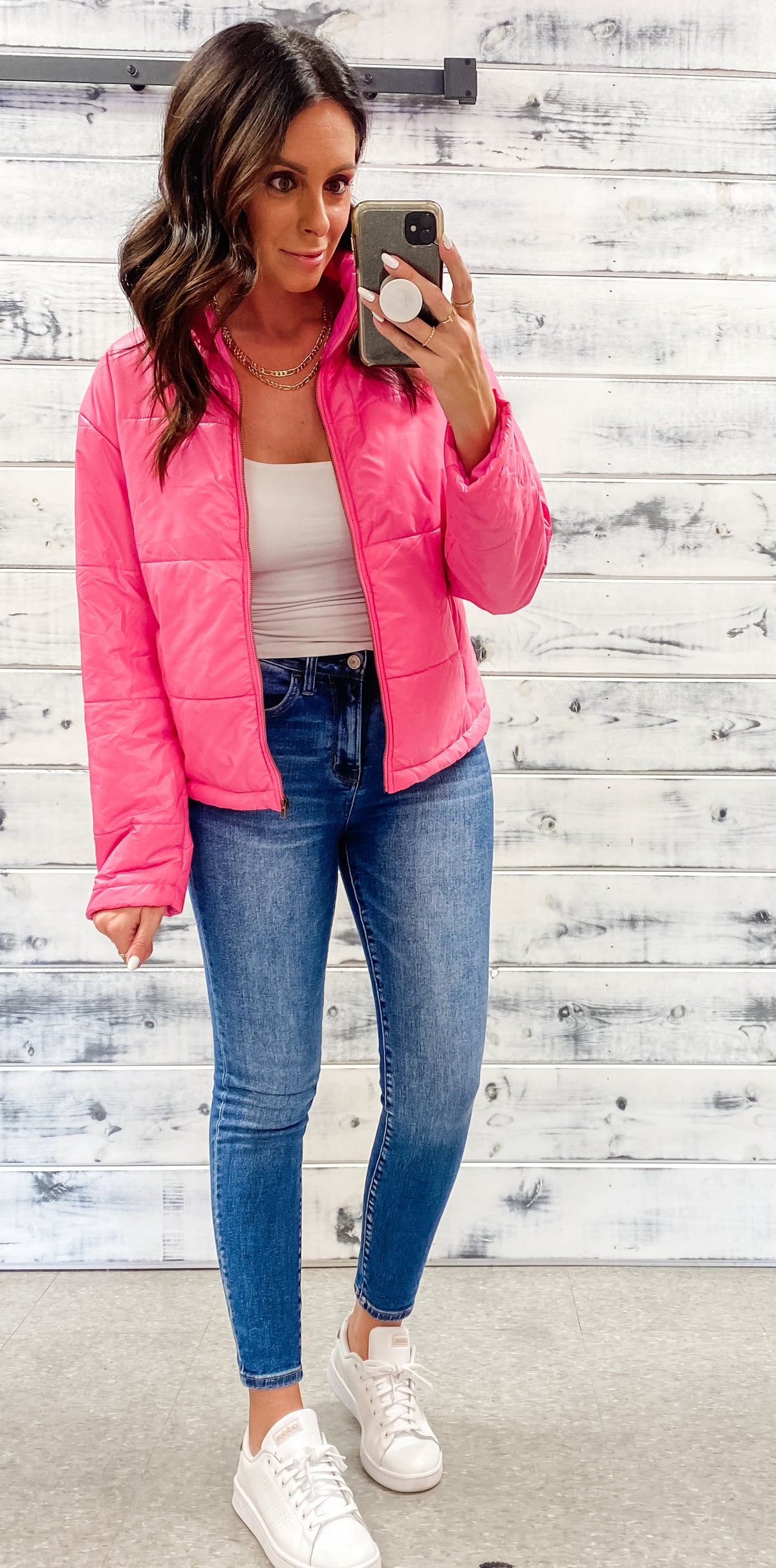 Candy Pink Puffer Jacket