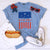 Blue 4th Of July Hot Dog Tee