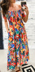 Red Tropical Floral Off The Shoulder Maxi