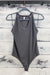 Charcoal Ribbed Scoop Bodysuit