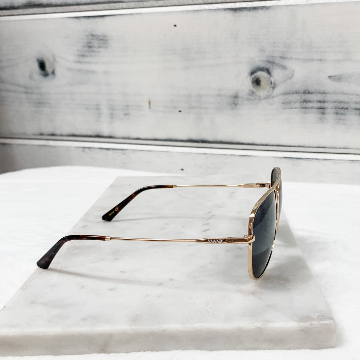 # 1 Maxwell Aviator Gold Frame/Black Lens Sunglasses