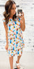 Blue Geo Print Babydoll Dress