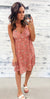 Dusty Mauve Floral Ruffle Dress